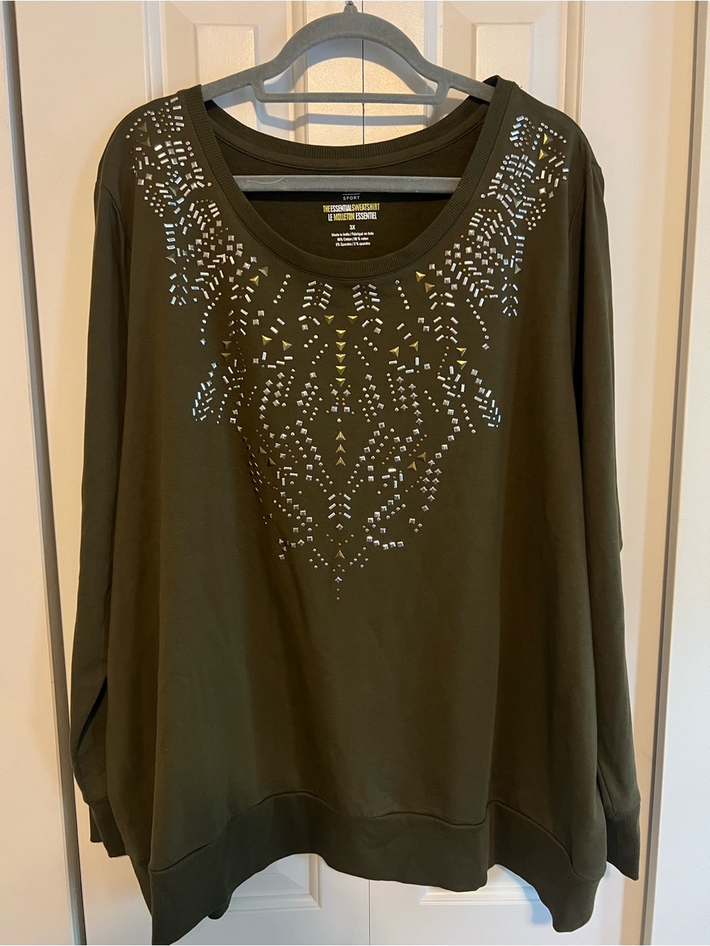 Style & Co 3xL studded sweatshirt